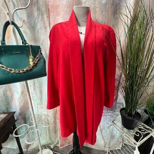 📌Vintage Open Front Boucle Fabric Plus Size Blazer - Jacket